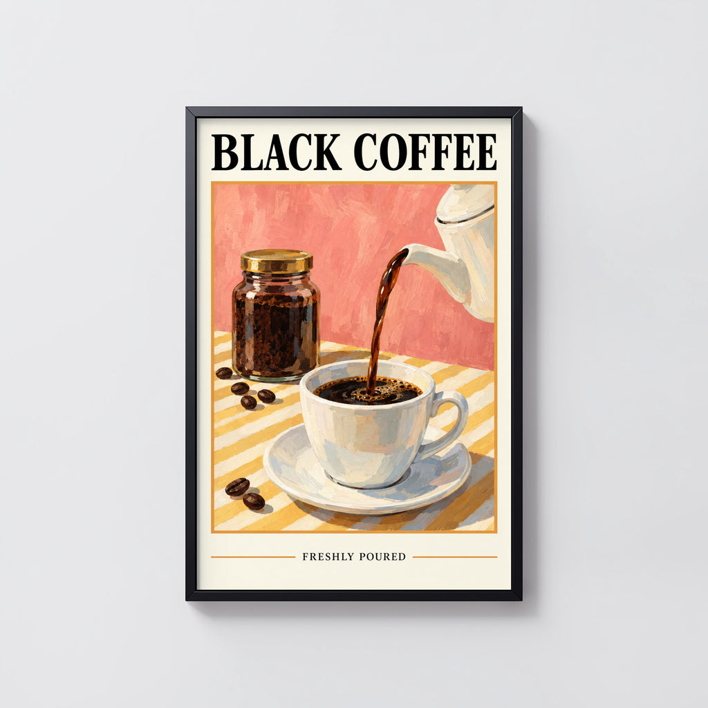 Vintage Coffee Print, Kitchen Poster, Cafe Wall Art