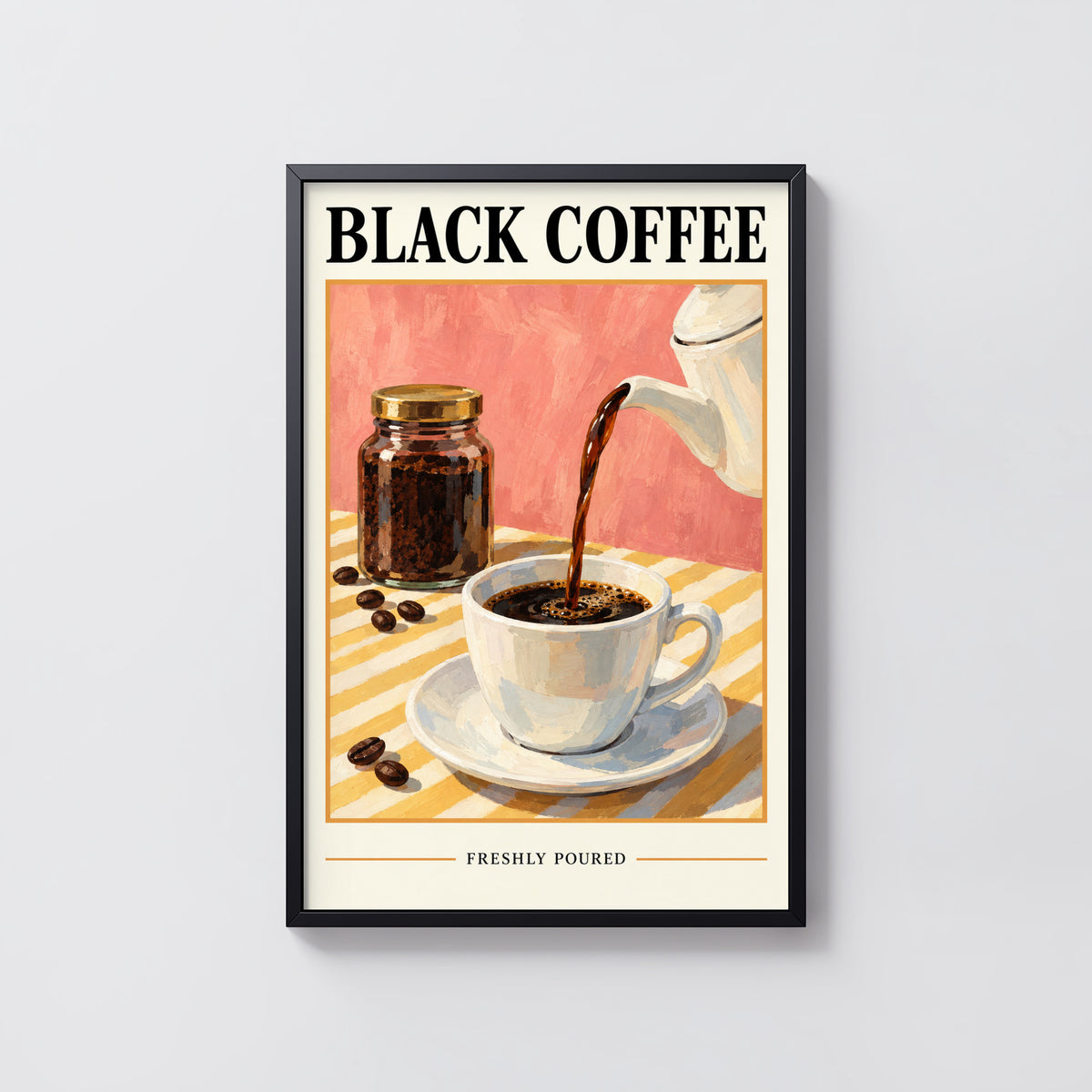 Vintage Coffee Print, Kitchen Poster, Cafe Wall Art