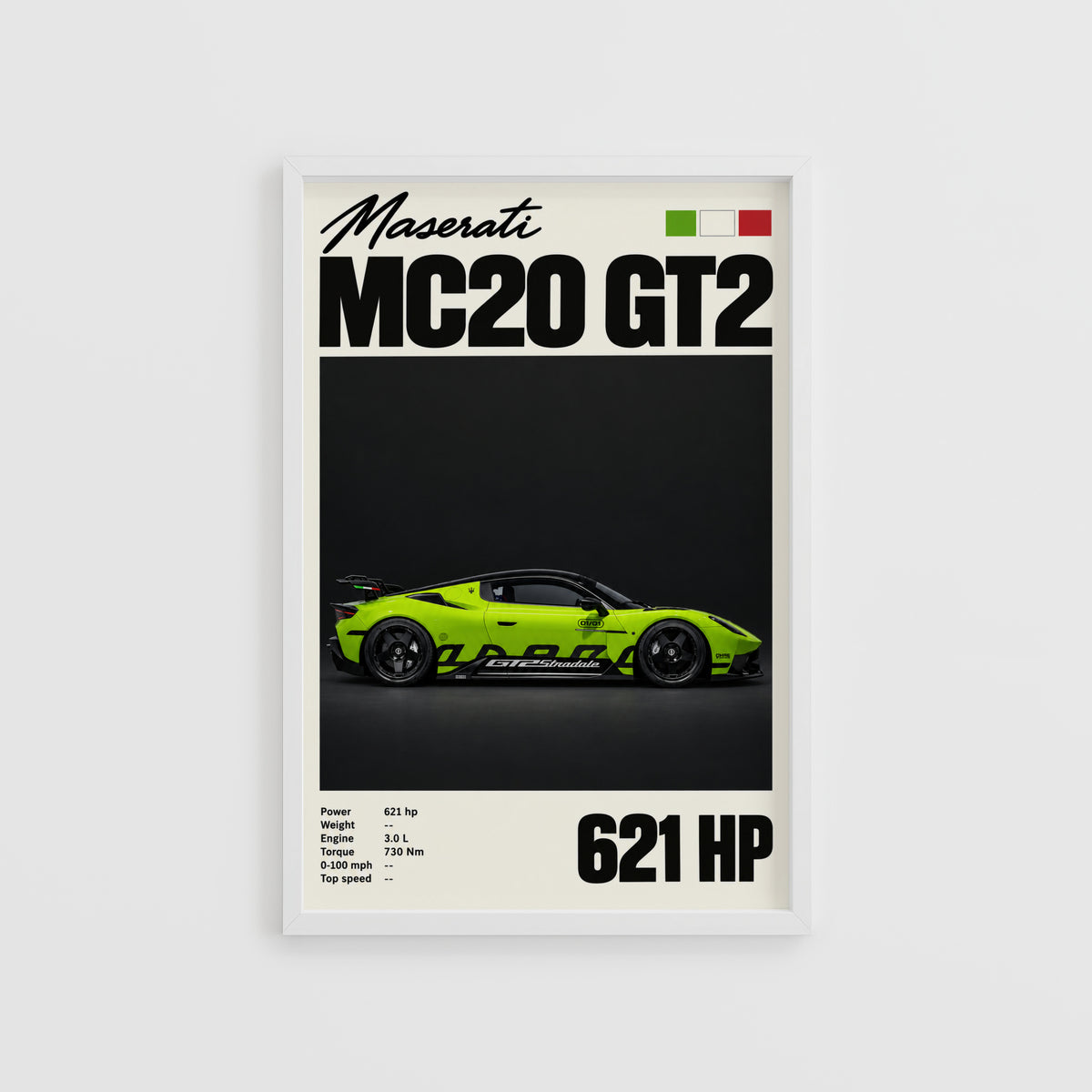 Vintage Maserati MC20 GT2 Print, Car Wall Art