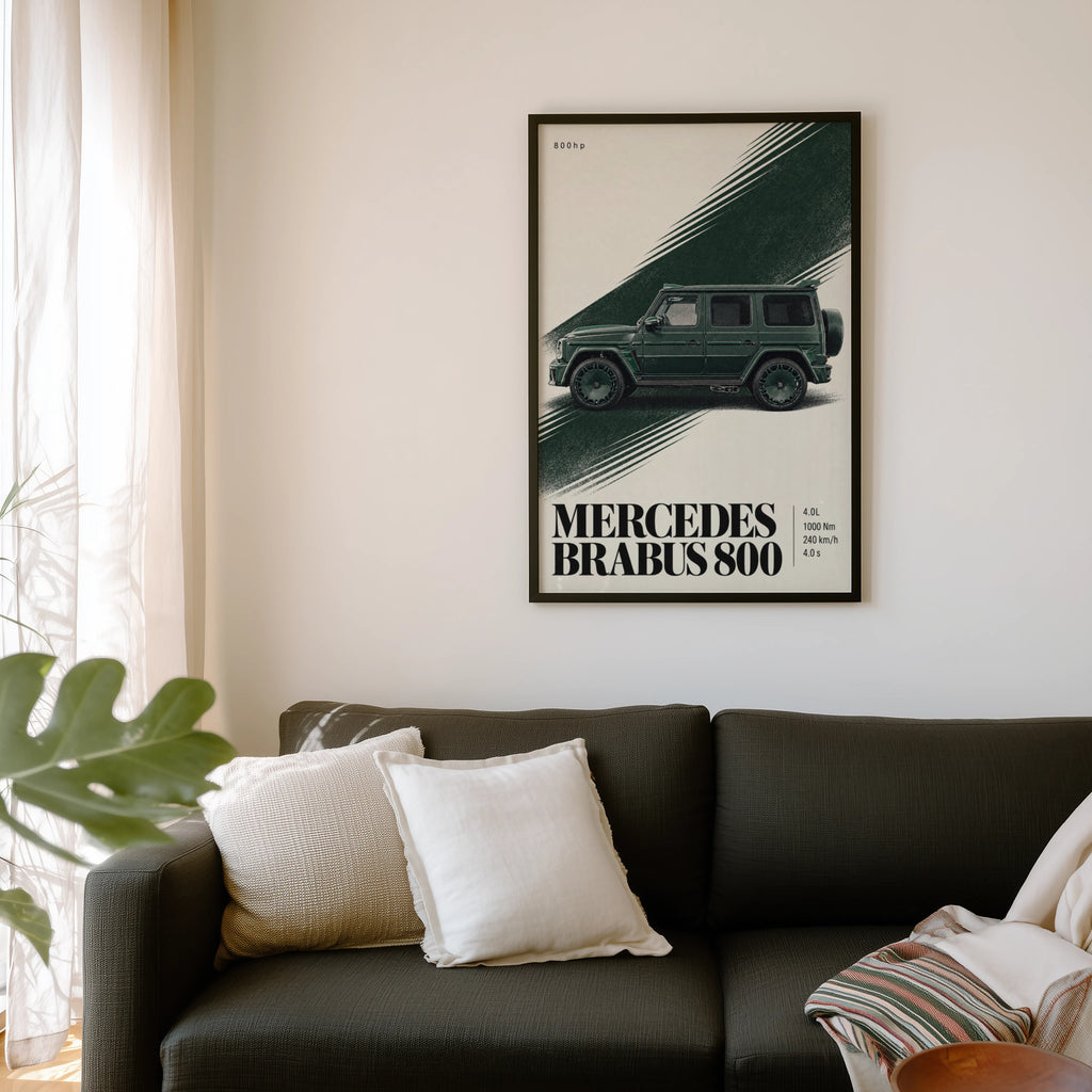 Vintage Mercedes Brabus 800 Print, G-Class Art