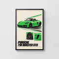 Vintage Porsche Boxster GTS Print, Car Wall Art