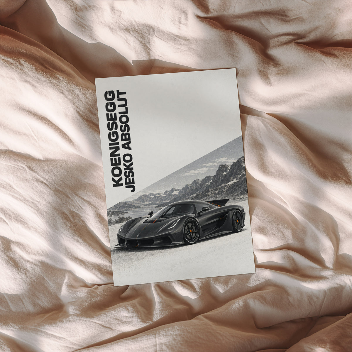 Vintage Koenigsegg Jesko Absolut Print, Car Wall Art