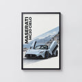 Vintage Maserati MC20 Cielo Print, Car Wall Art