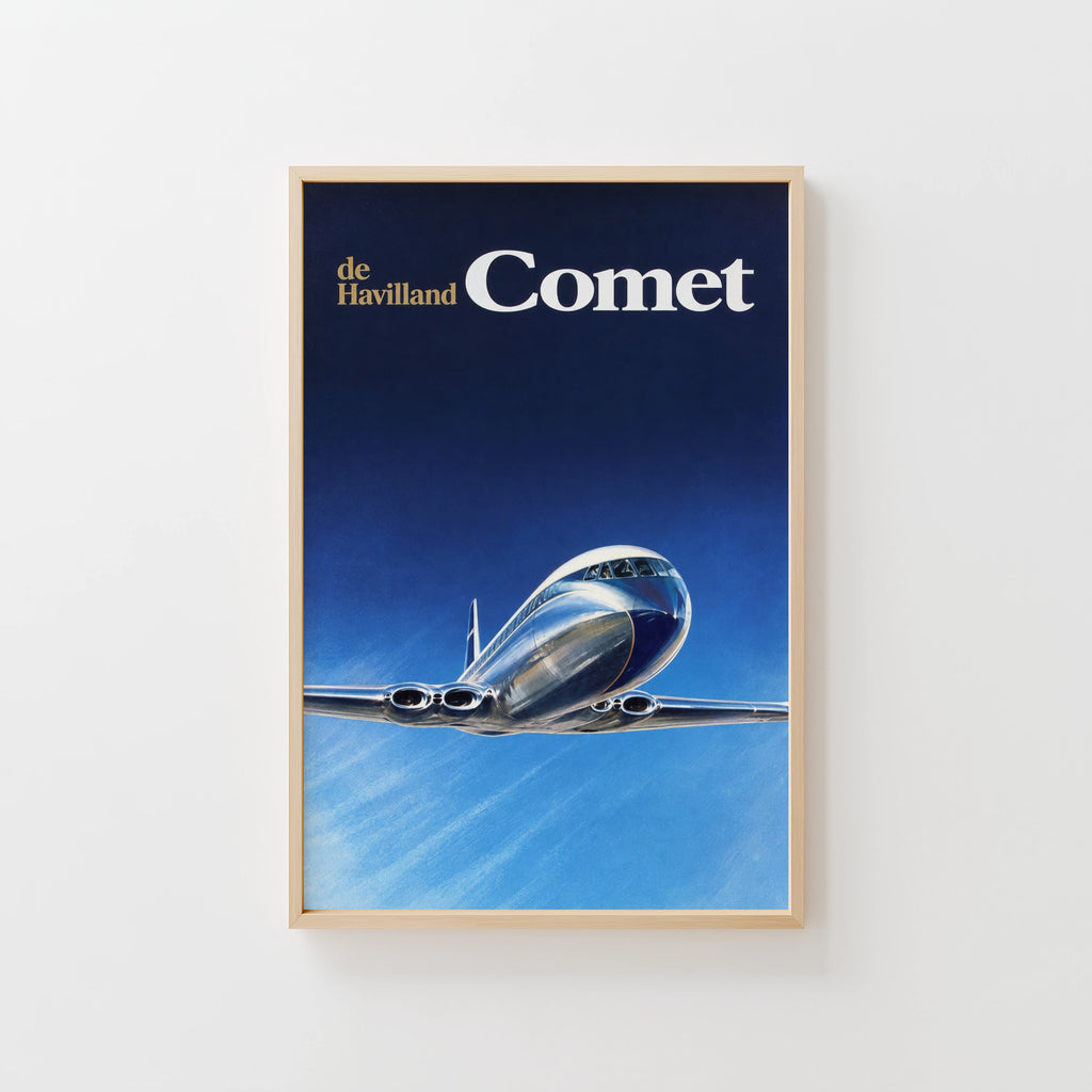 Vintage de Havilland Comet Jet Print, Aviation Poster