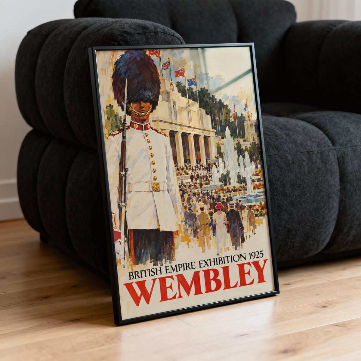 Vintage Wembley London Poster, 1925 Exhibition Wall Art