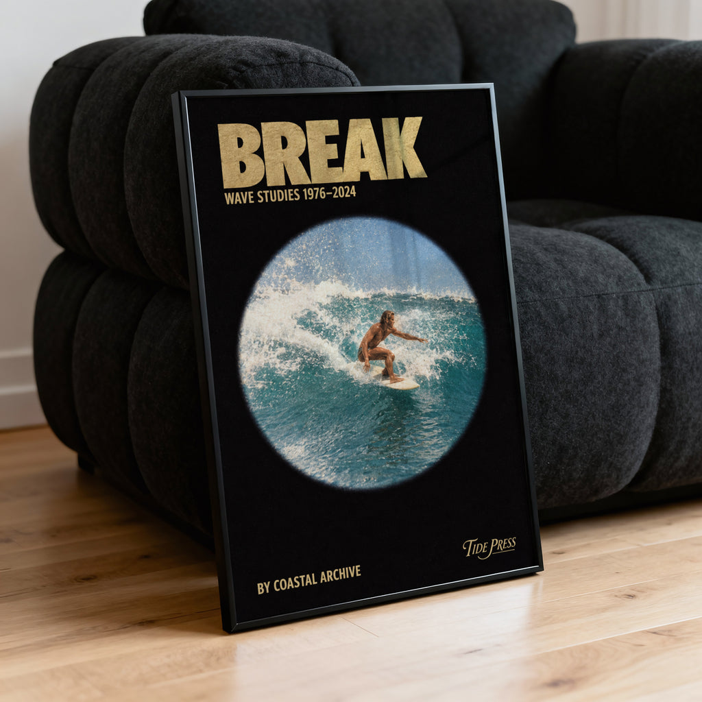 Vintage Surf Print Poster, Retro Wave Surfer Wall Art