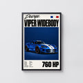 Vintage Dodge Viper Print, Car Wall Art