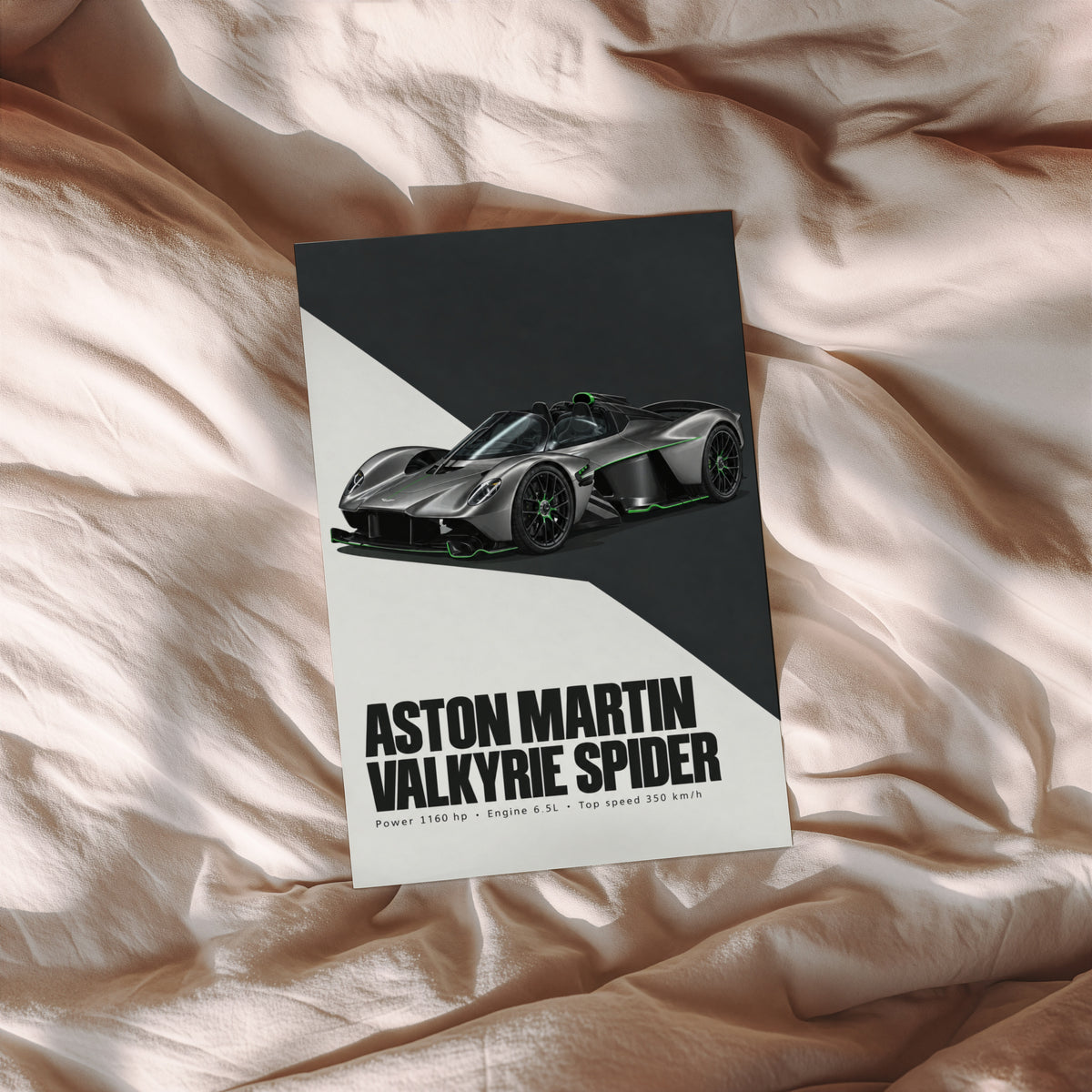 Vintage Aston Martin Valkyrie Spider Print Car Art