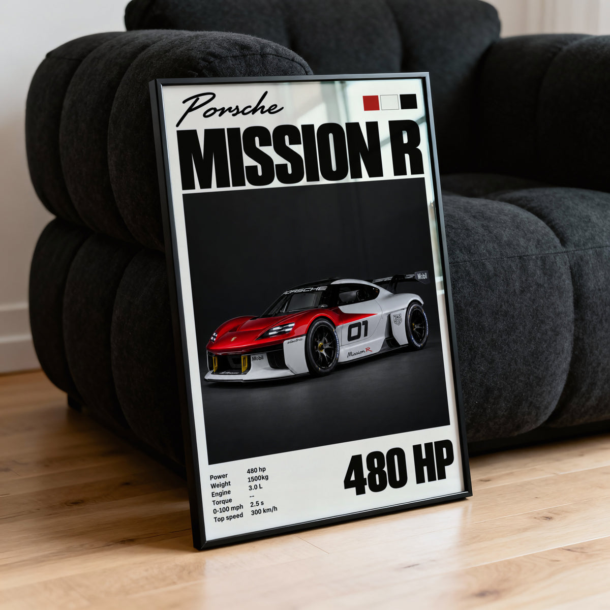Vintage Print, Porsche Mission R, Car Wall Art
