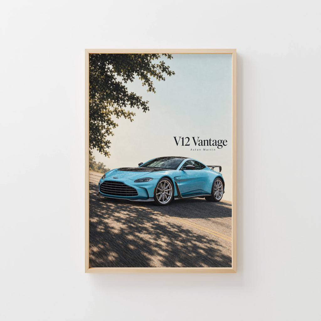 Vintage Aston Martin V12 Vantage Print, Car Art