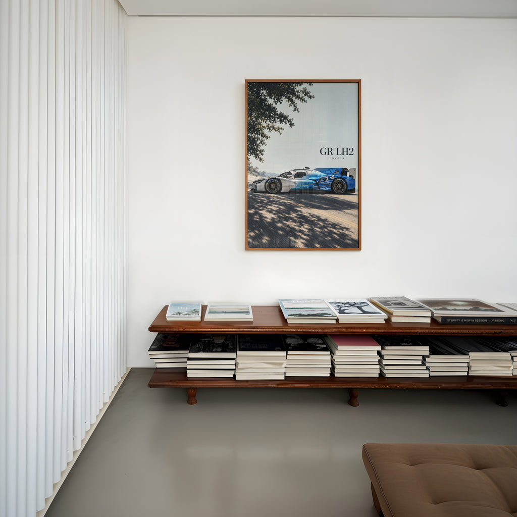 Vintage Toyota Racing Car Print, Le Mans Wall Art