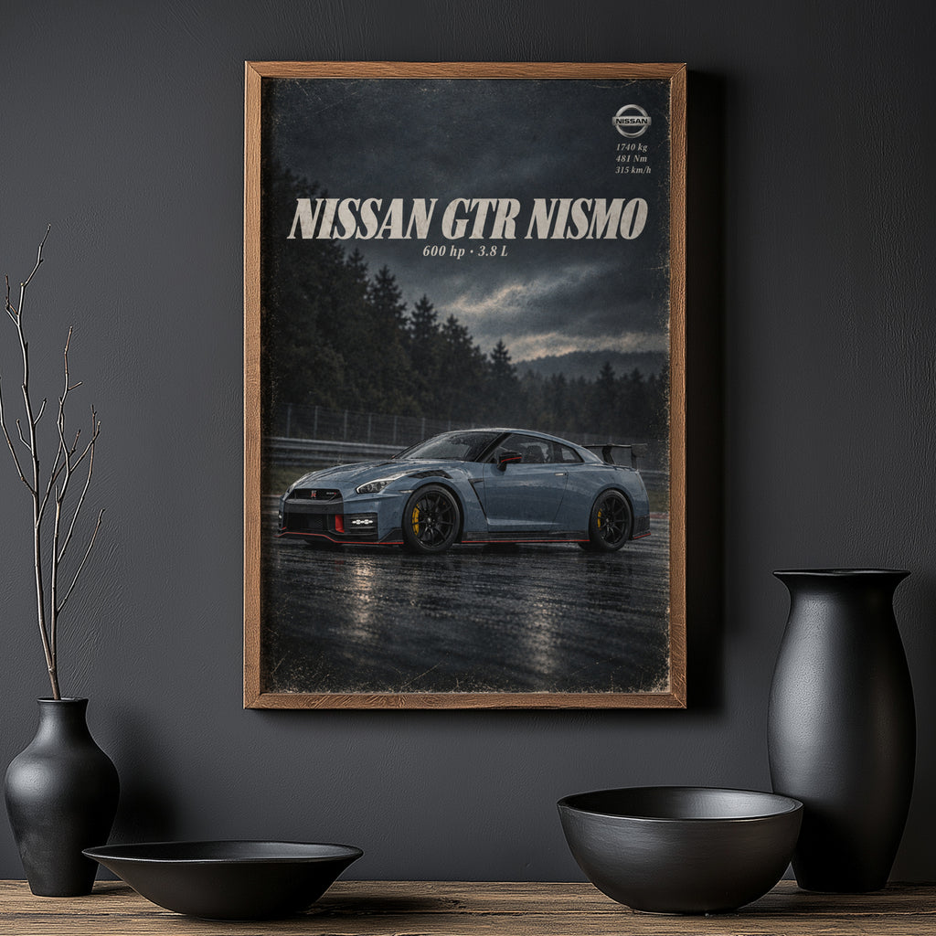 Vintage Nissan GTR Nismo Print, Car Wall Art