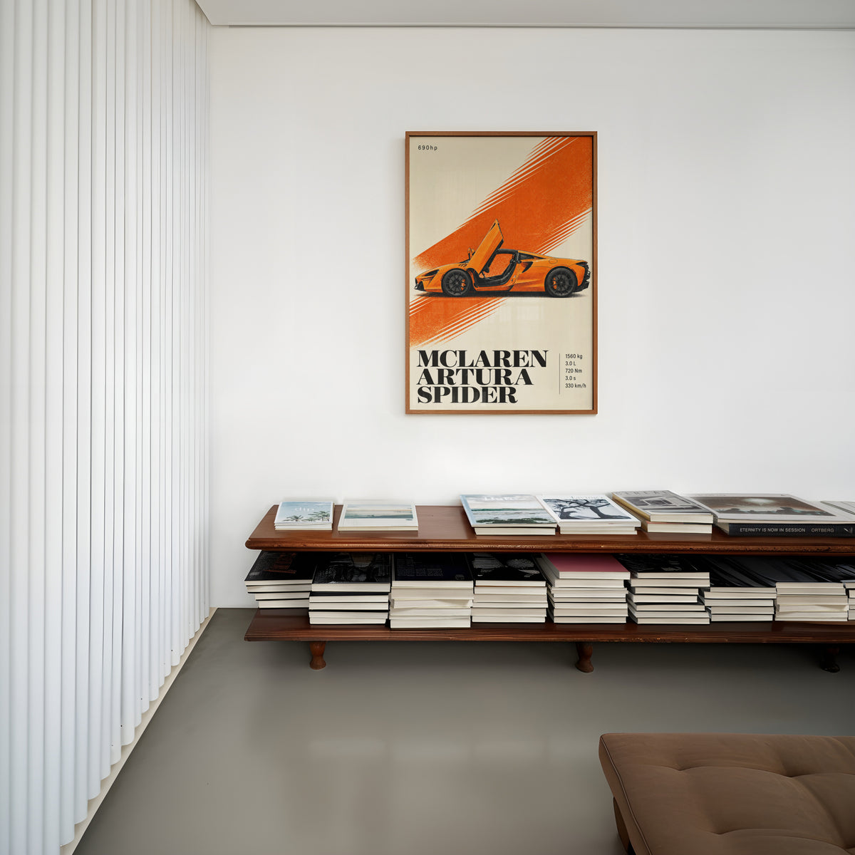 Vintage McLaren Artura Spider Print, Supercar Art