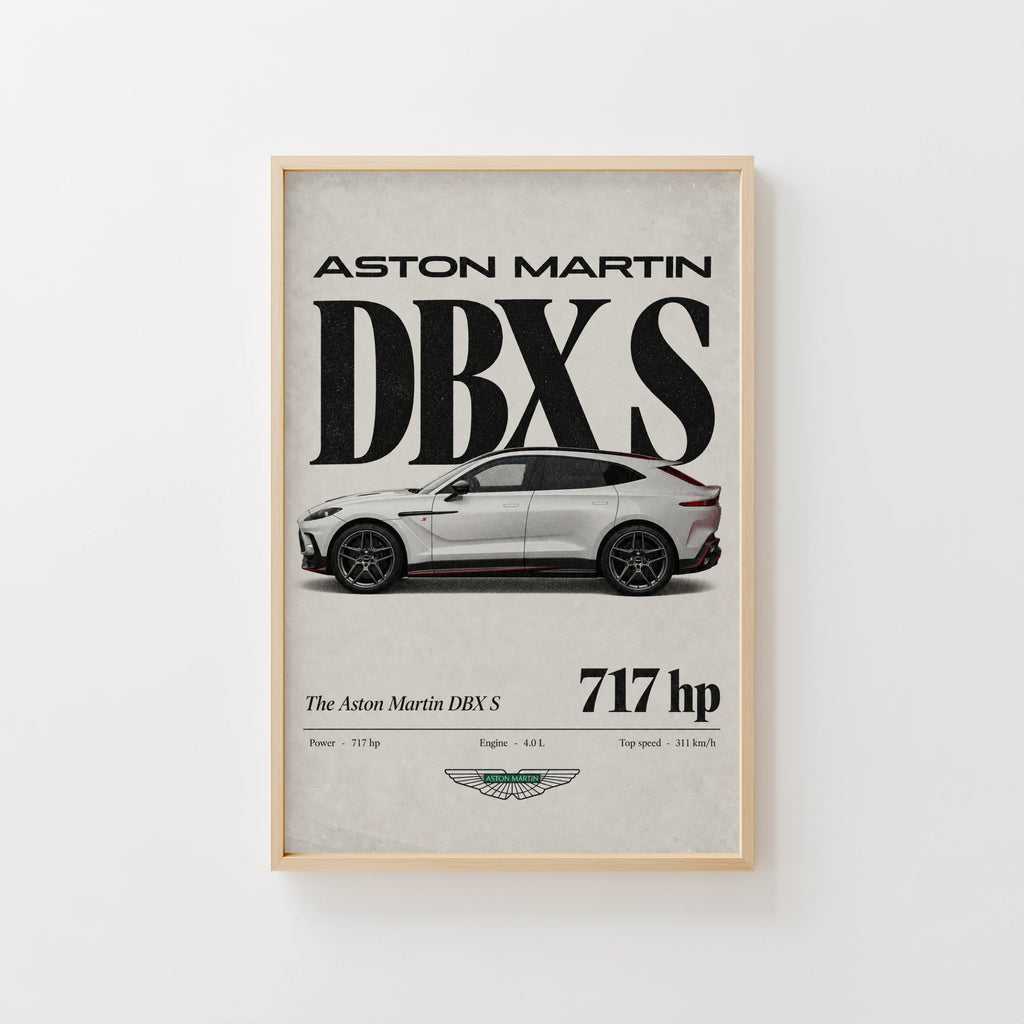 Vintage Aston Martin DBX S Print, Car Poster, Wall Art