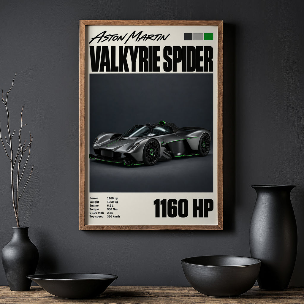 Vintage Aston Martin Valkyrie Spider Print