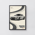 Vintage Mercedes AMG GT S Print, Car Wall Art