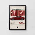 Vintage Maserati GranTurismo Print, Car Wall Art