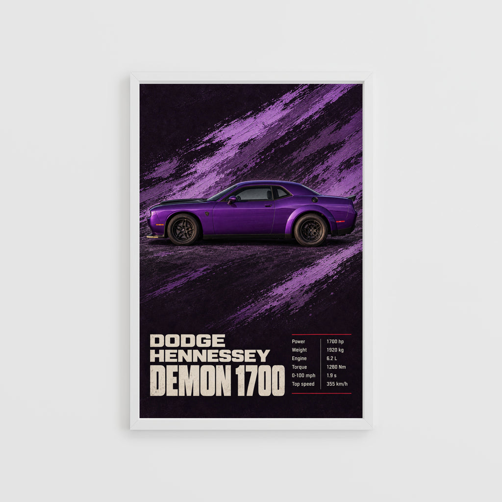 Vintage Dodge Demon Print, Muscle Car