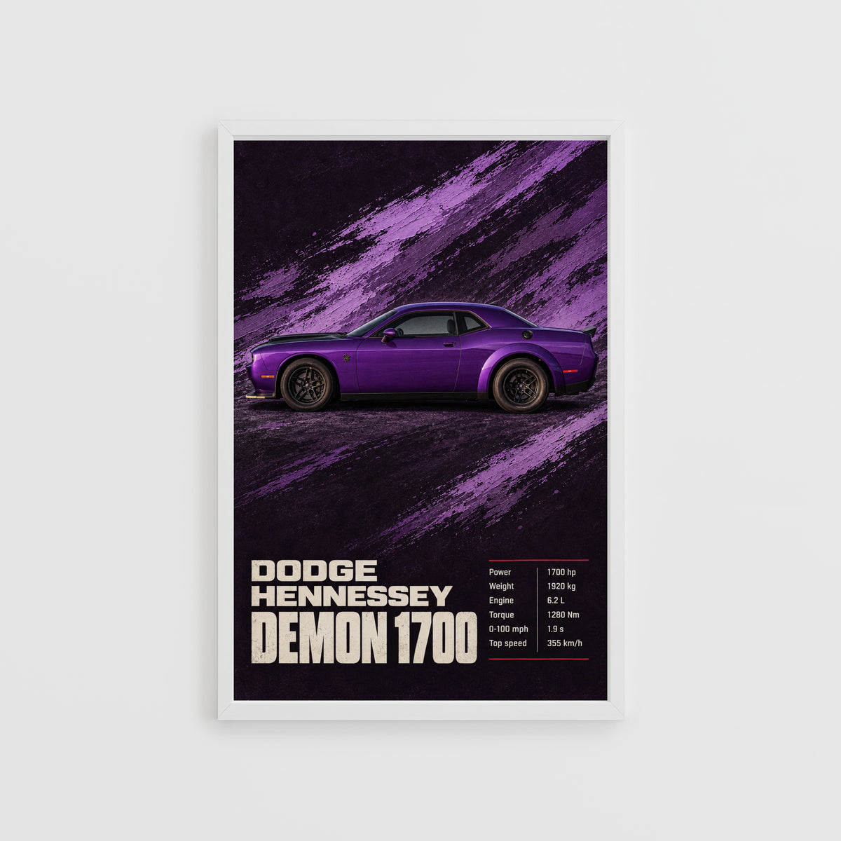 Vintage Dodge Demon Print, Muscle Car