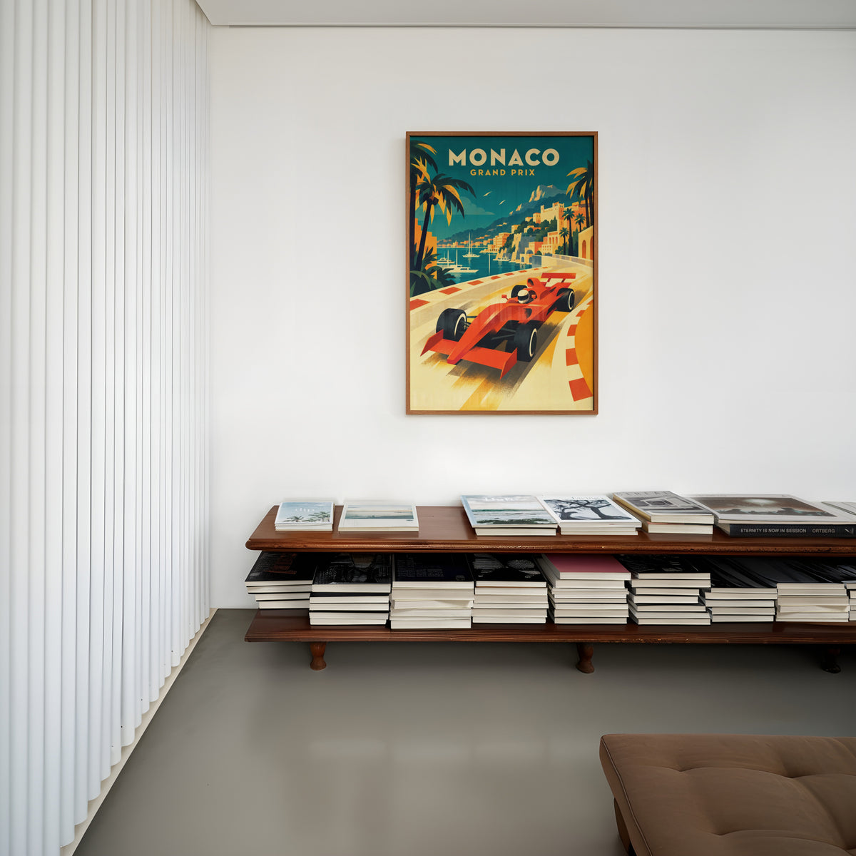 Vintage Monaco Grand Prix Poster, Racing Wall Art, Print