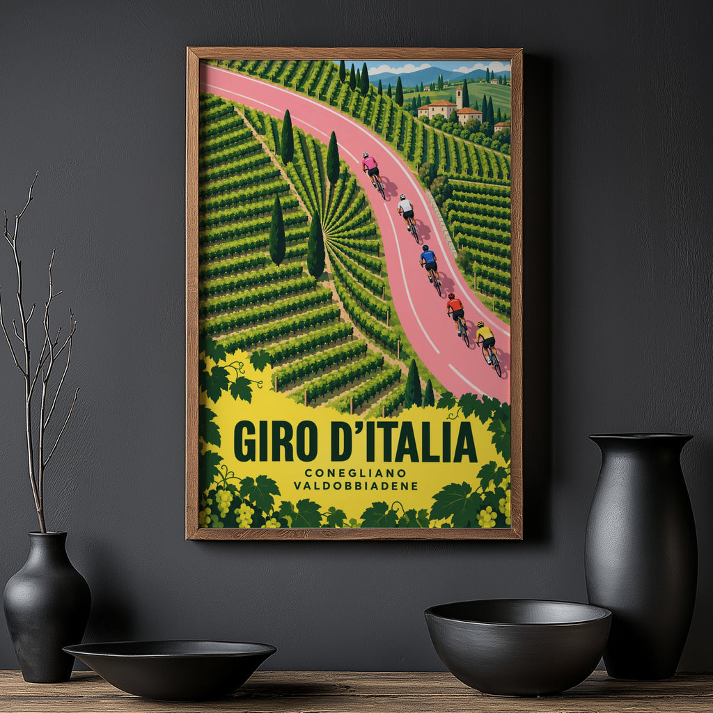 Vintage Giro d'Italia Poster, Cycling Wall Art, Print