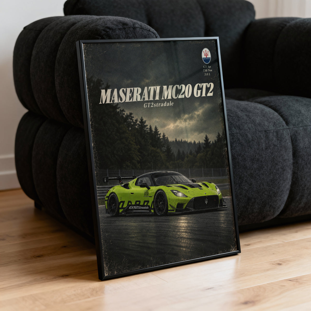 Vintage Maserati MC20 GT2 Print, Supercar Wall Art
