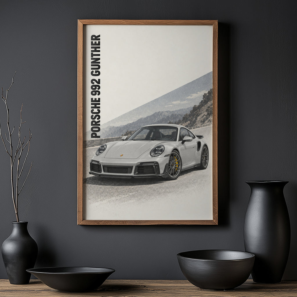 Vintage Porsche 992 Gunther Car Print