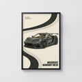 Vintage Maserati MC20 Print, Supercar Wall Art