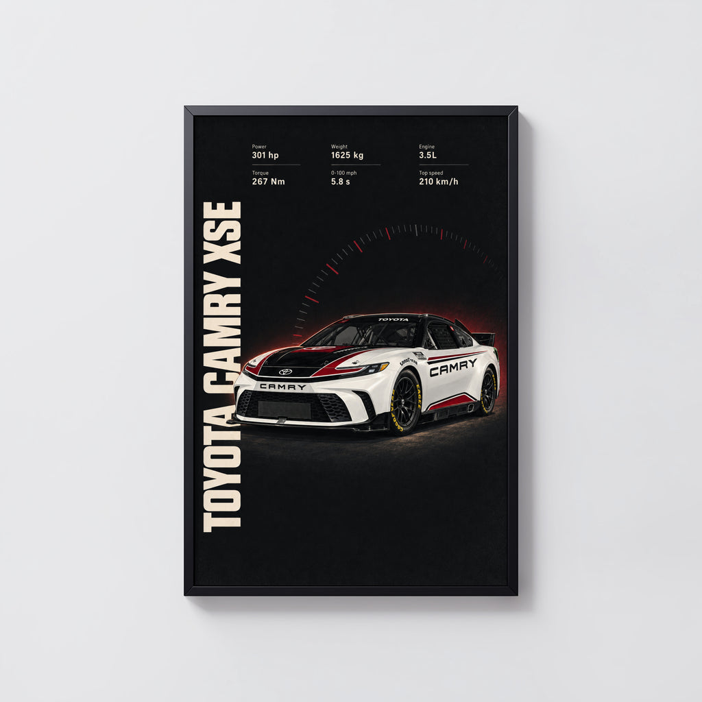 Vintage Toyota Camry Print, Racing Car Wall Art