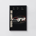 Vintage Toyota Camry Print, Racing Car Wall Art