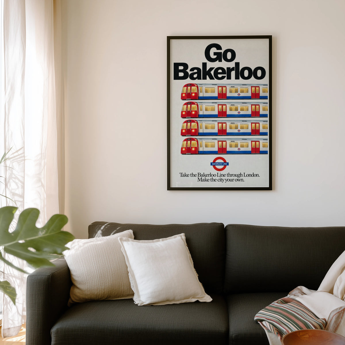 Vintage Bakerloo Line London Underground Print Poster