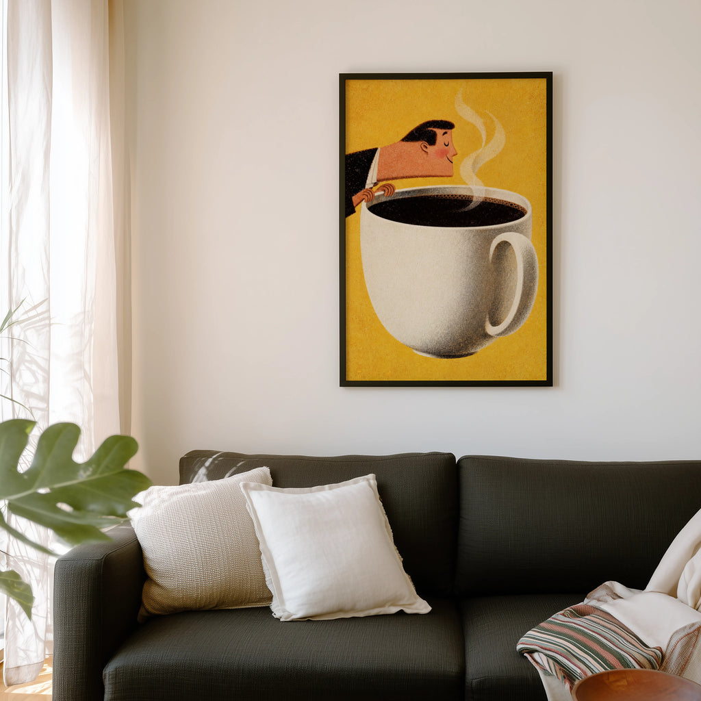 Vintage Coffee Print and Poster, Kitchen Wall Art
