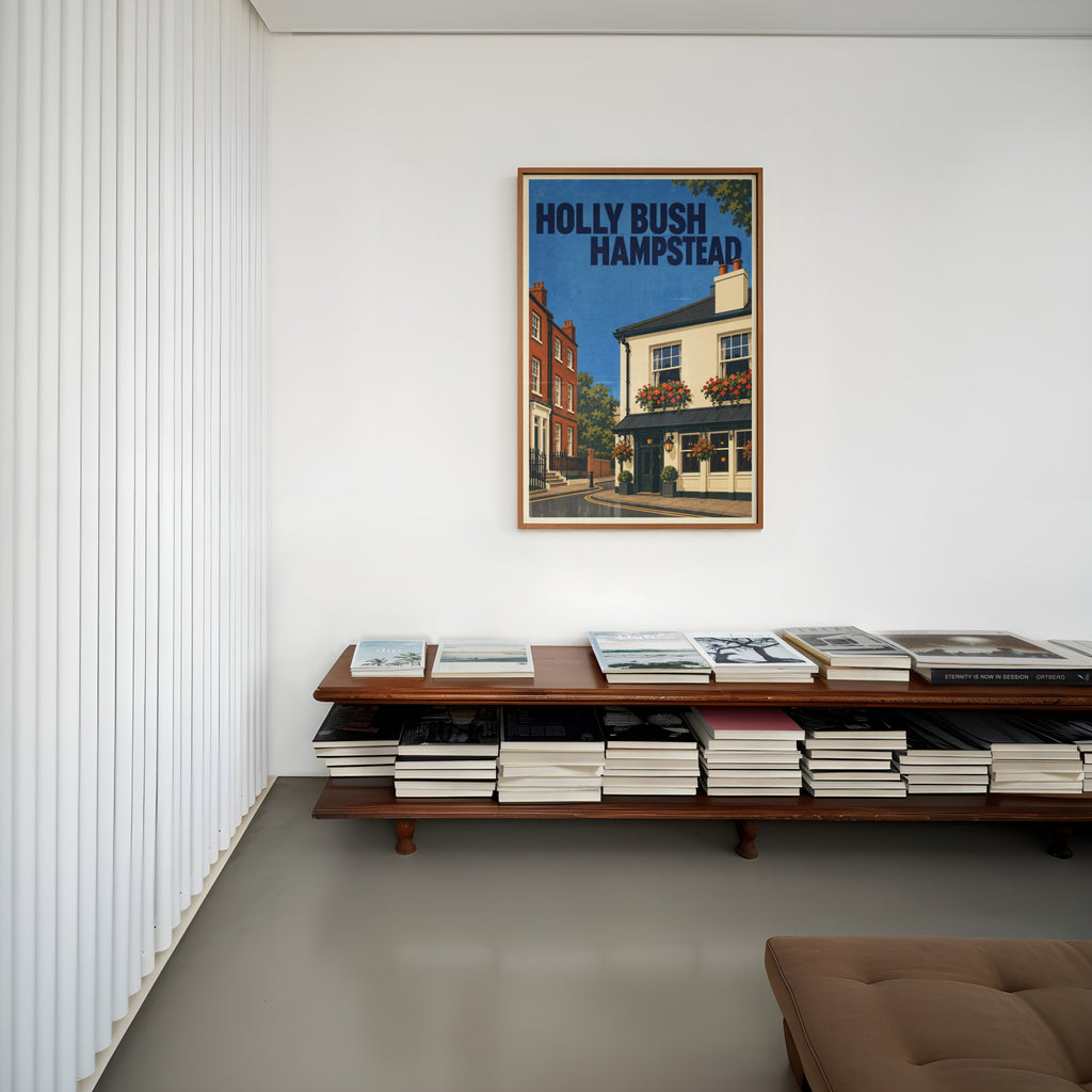 Vintage Hampstead Pub Poster, London Wall Art Print