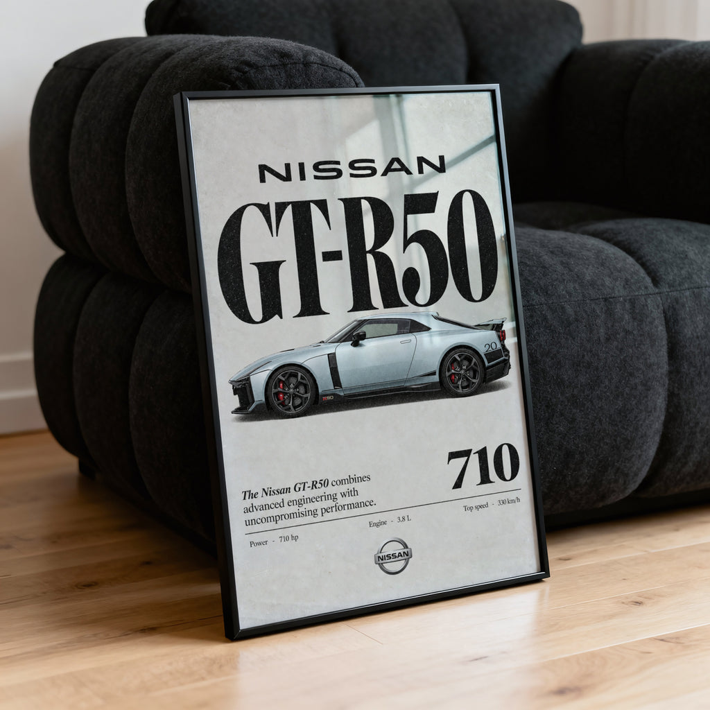 Vintage Nissan GT-R50 Print, Car Wall Art