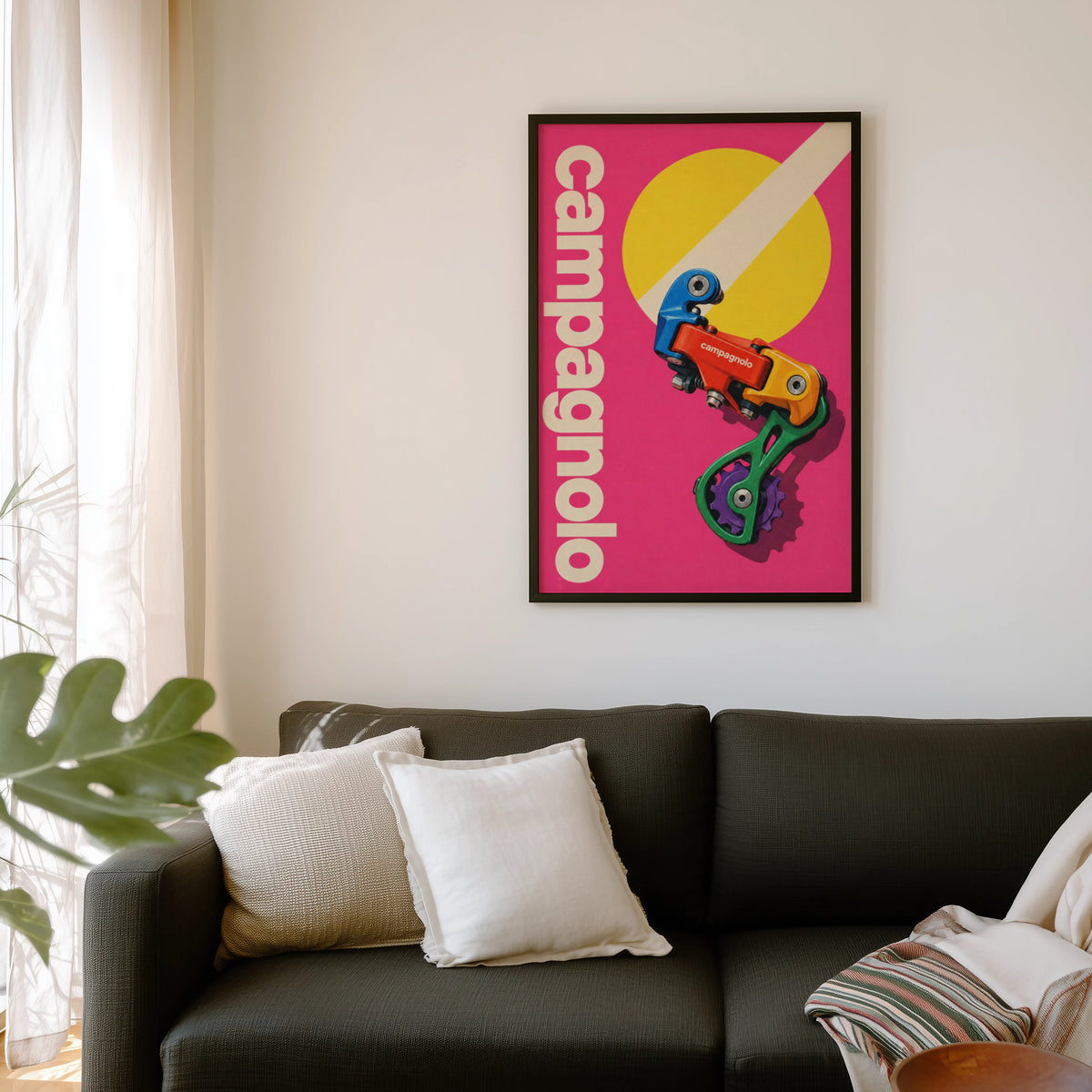 Vintage Campagnolo Derailleur Poster, Cycling Wall Art Print