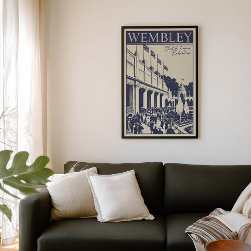 Vintage Wembley Poster, British Empire Exhibition Print