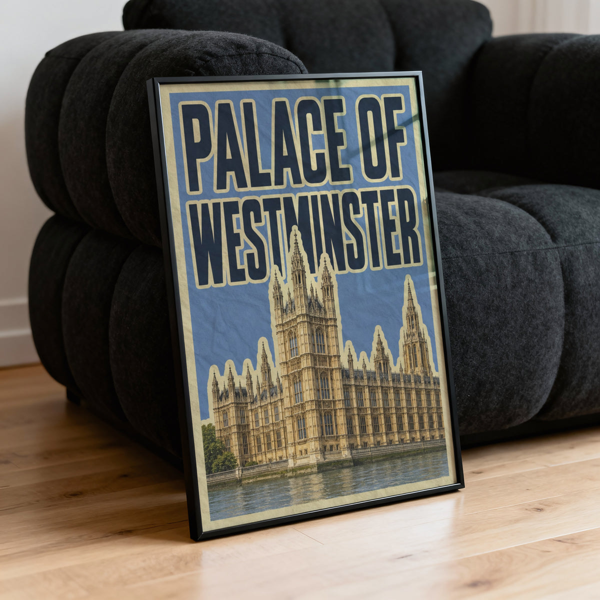 Vintage Palace of Westminster Poster, London Wall Art Print