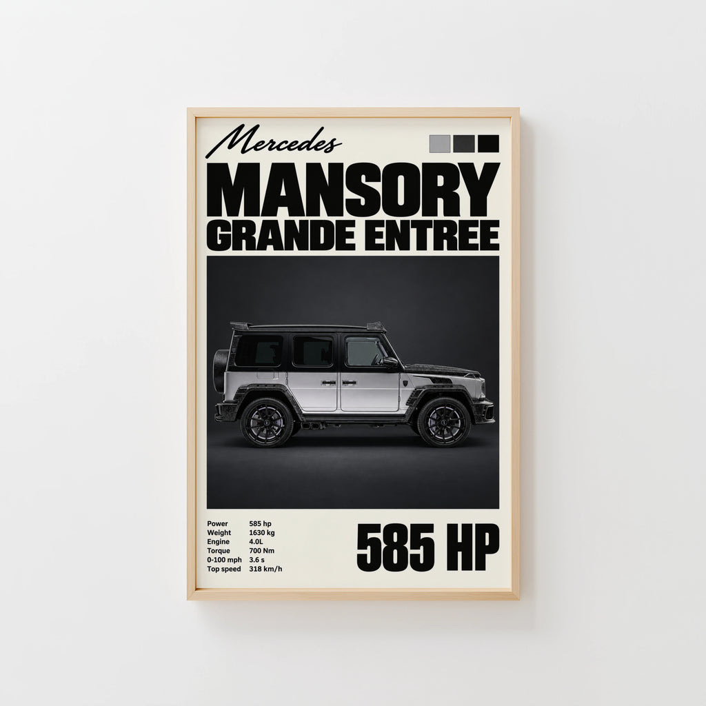 Vintage Mercedes Mansory Print, SUV Wall Art