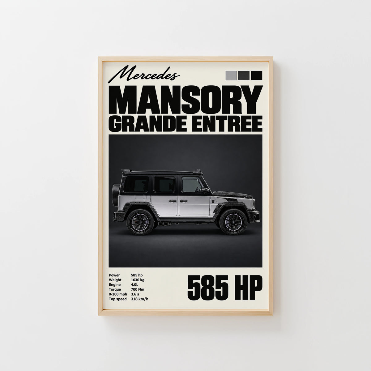 Vintage Mercedes Mansory Print, SUV Wall Art