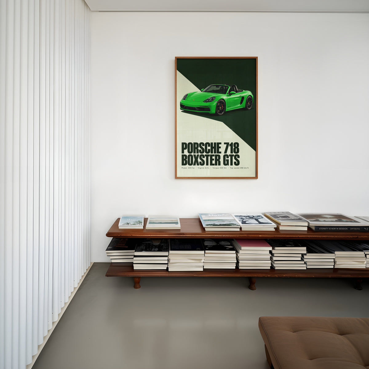 Vintage Porsche 718 Boxster GTS Print, Car Wall Art