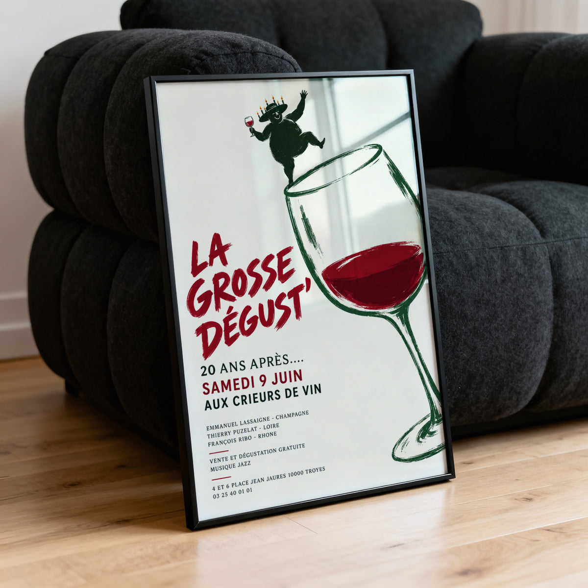 Vintage Wine Print Poster, French Wine Tasting Wall Art