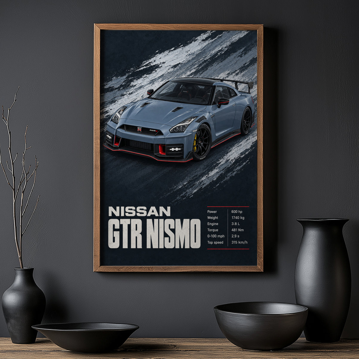 Vintage Nissan GTR NISMO Print, Car Wall Art