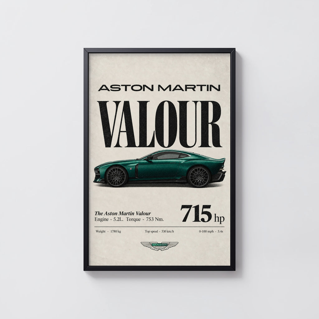 Vintage Aston Martin Valour Print, Car Wall Art