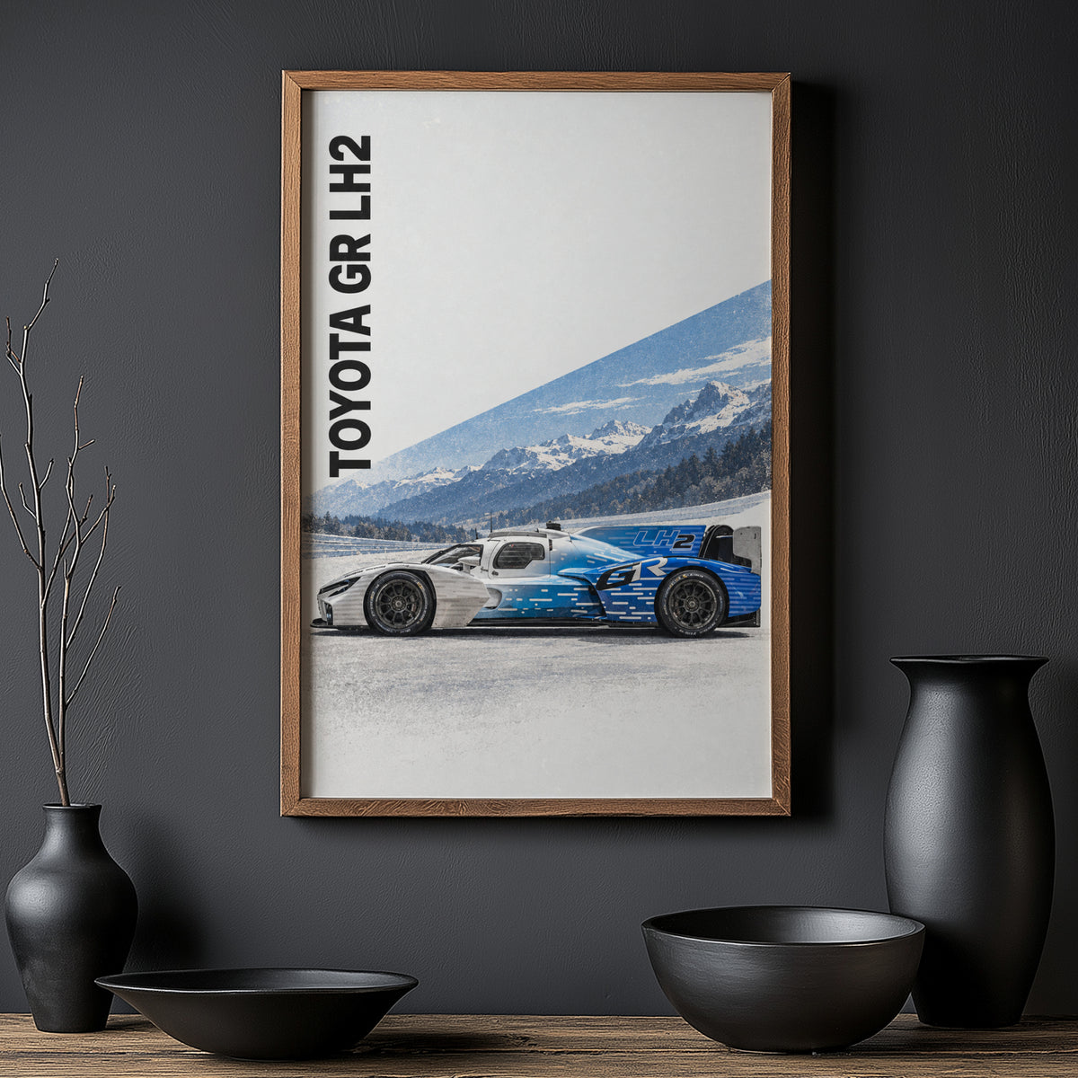 Vintage Toyota GR LH2 Print, Race Car Wall Art
