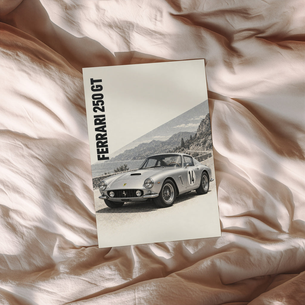 Vintage Ferrari 250 GT Print, Classic Car Poster