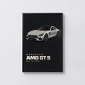 Vintage Mercedes AMG GT S Print, Car Wall Art