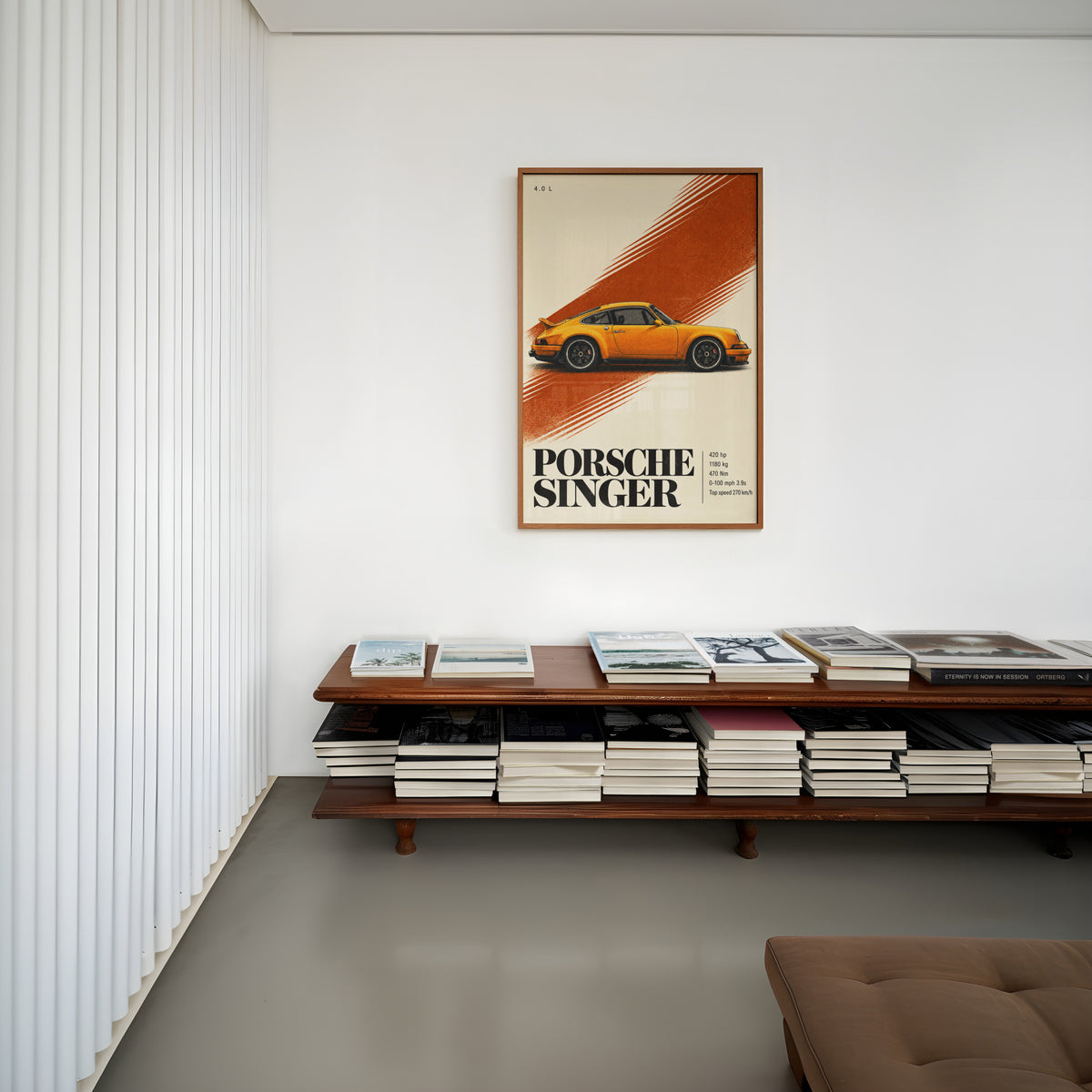 Vintage Porsche Singer Print, Car Wall Art