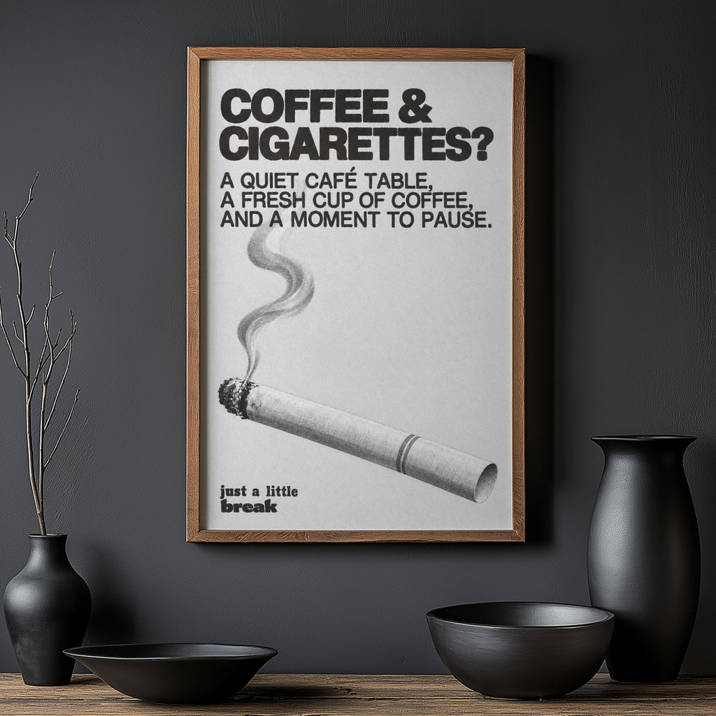 Vintage Coffee Print and Poster, Cafe Kitchen Wall Art