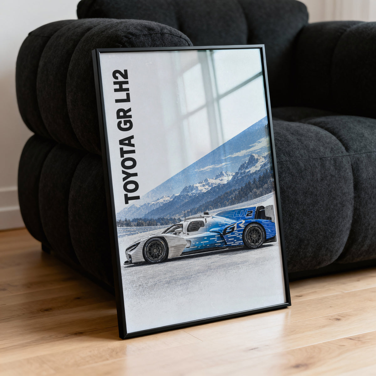 Vintage Toyota GR LH2 Print, Race Car Wall Art