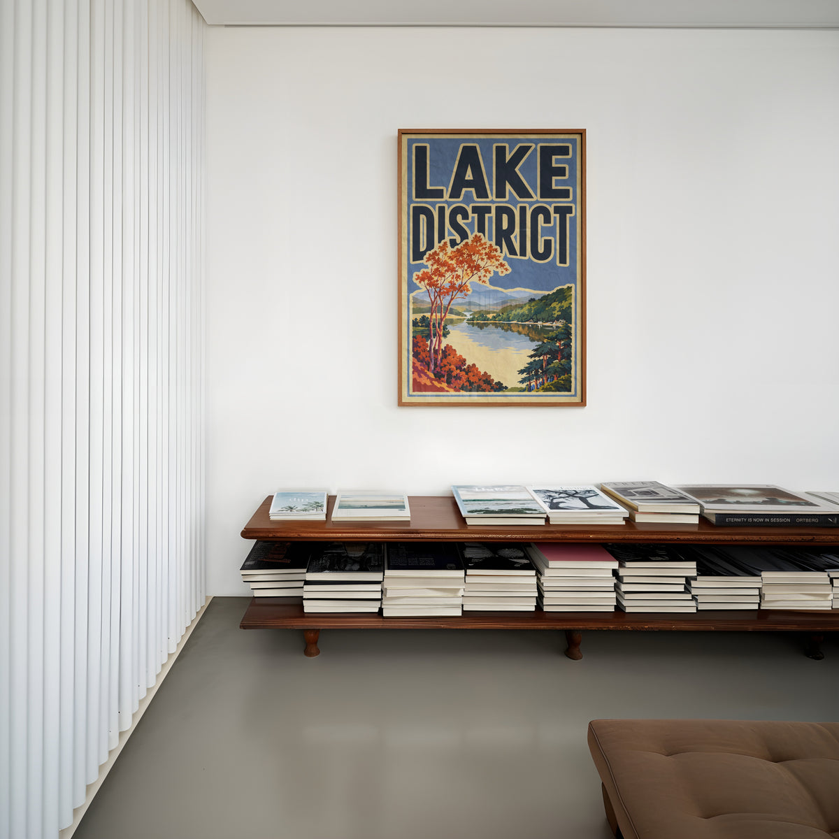 Vintage Lake District Poster, Autumn Landscape Print